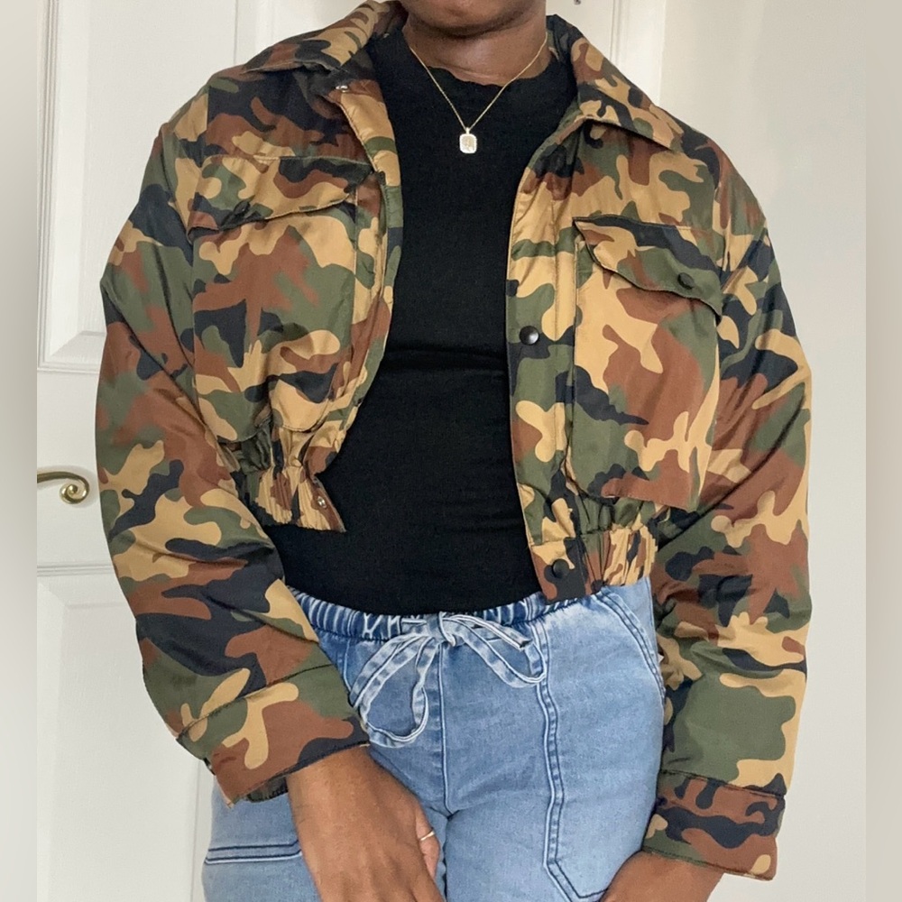 Camouflage Cropped Jacket